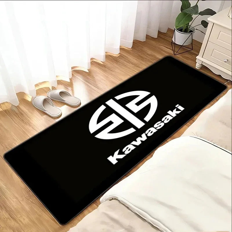 Kawasaki motorcycle anti-slip garage rug