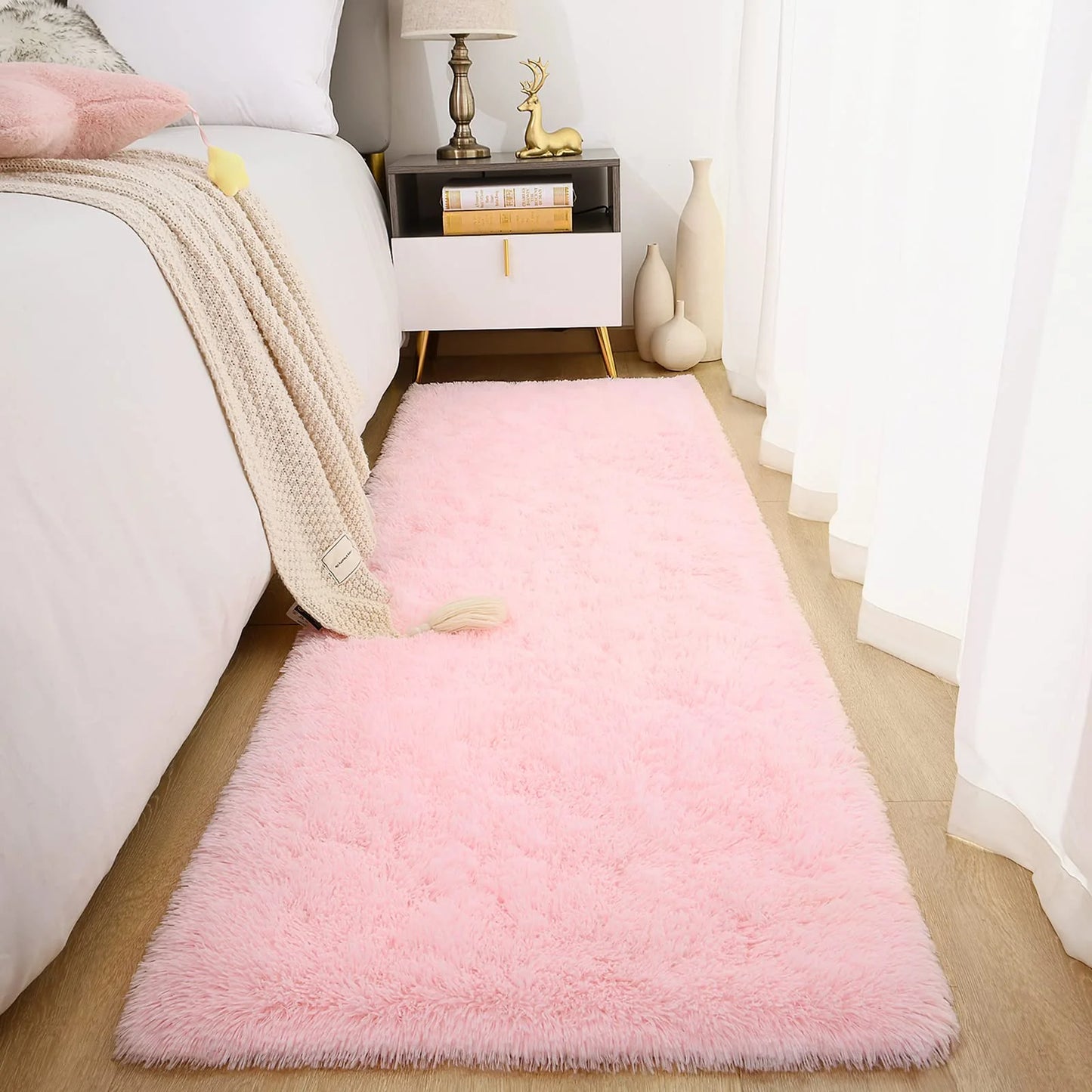 VIKAMA Soft Fluffy Running Area Rug