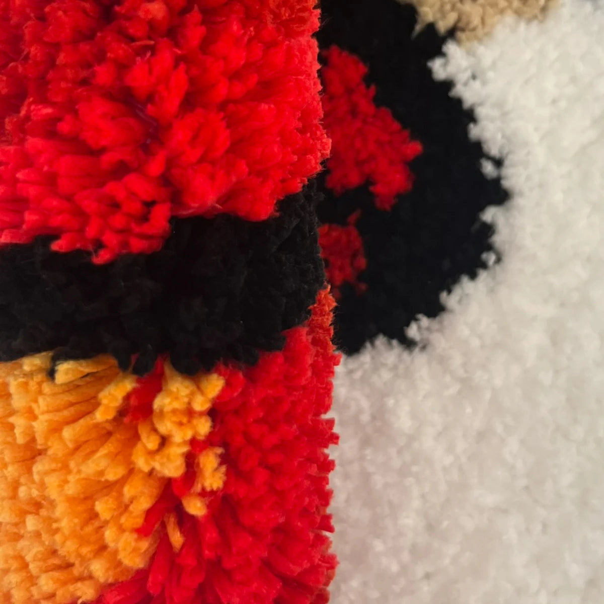 Vintage Cup Tufted Non-Slip Bedroom Rug