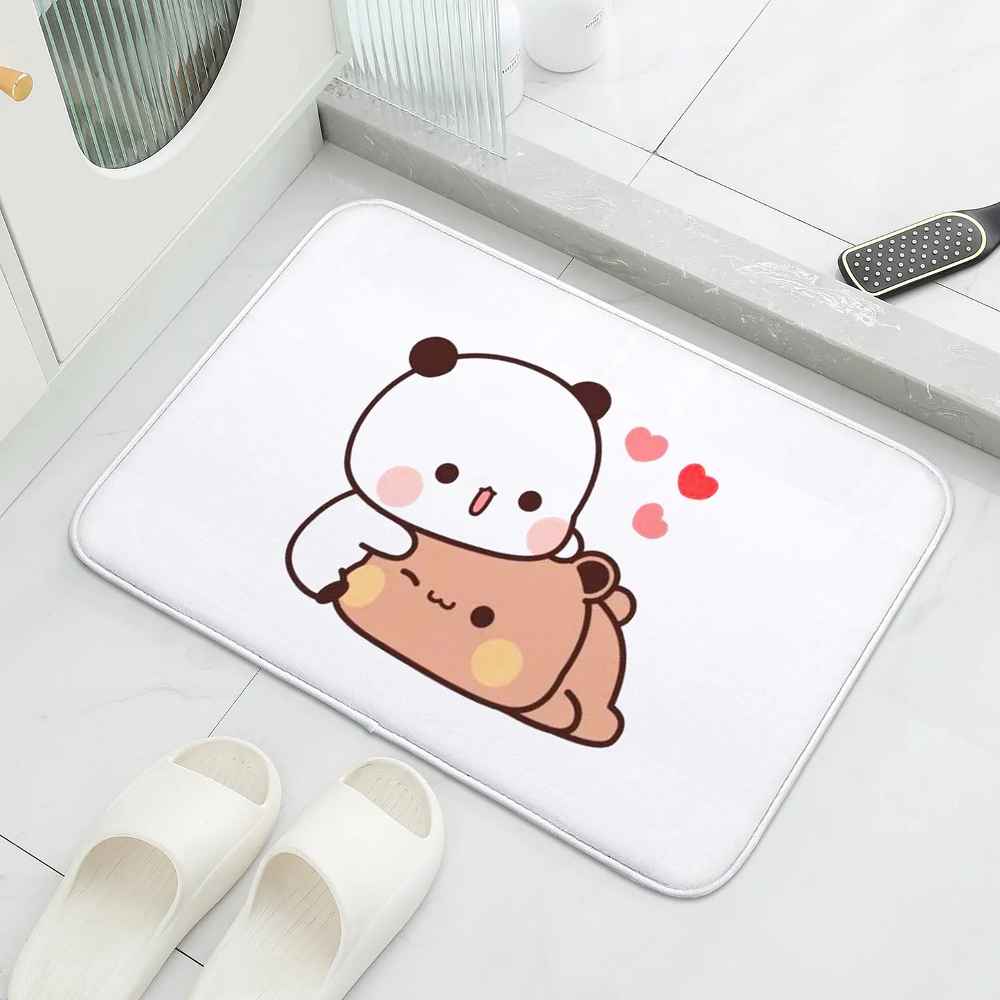 Cute Cartoon Bear Welcome Mat Non Slip Entrance Doormat