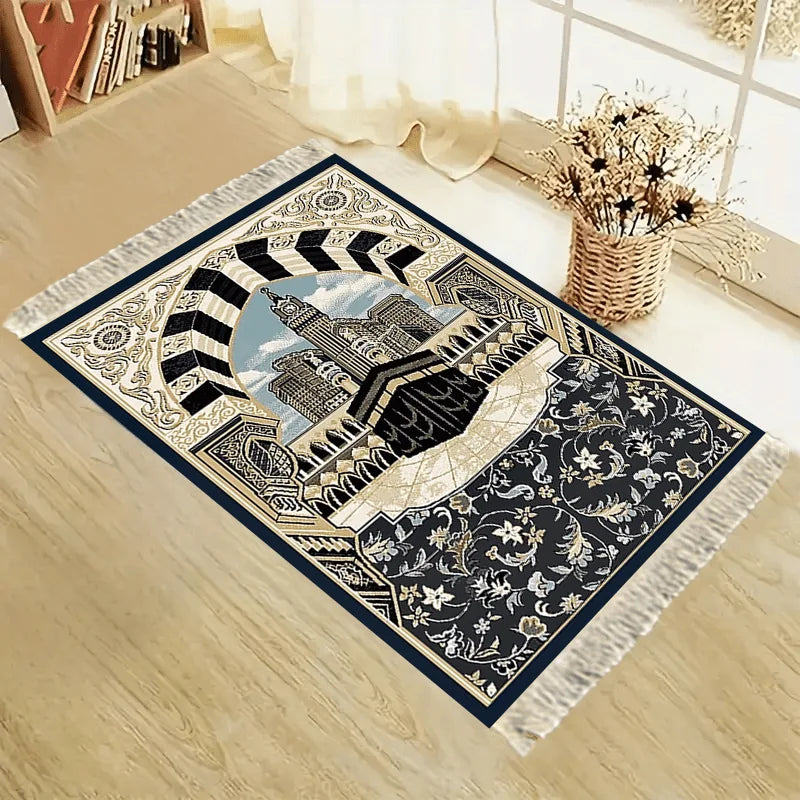 VIKAMA Portable Prayer Mat Foldable Kneeling Rug Indoor Outdoor Pilgrimage Mat Family Use Travel Prayer Carpet