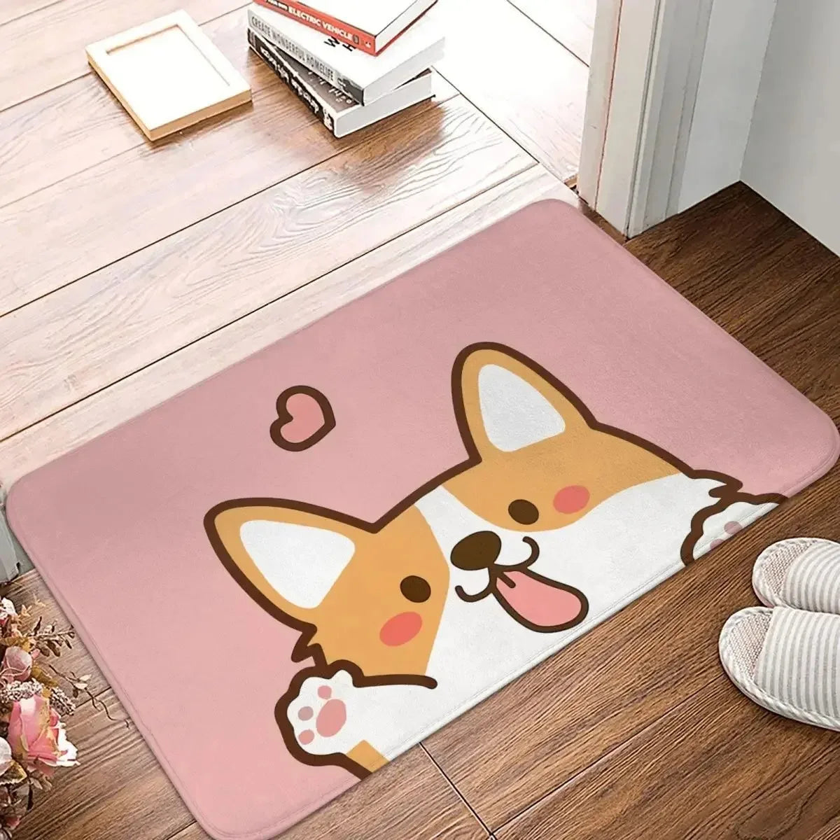 VIKAMA Cute Cartoon Dog Shiba Corgi Doormat