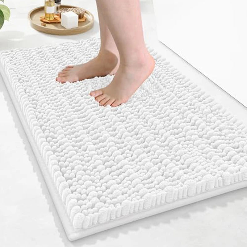Olanly Chenille Soft Non-Slip Bath Rug