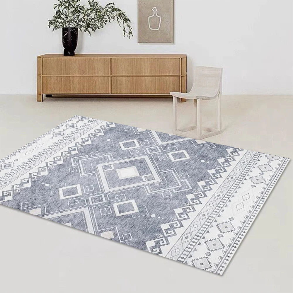 Moroccan Geometric Non-Slip Washable Area Rug