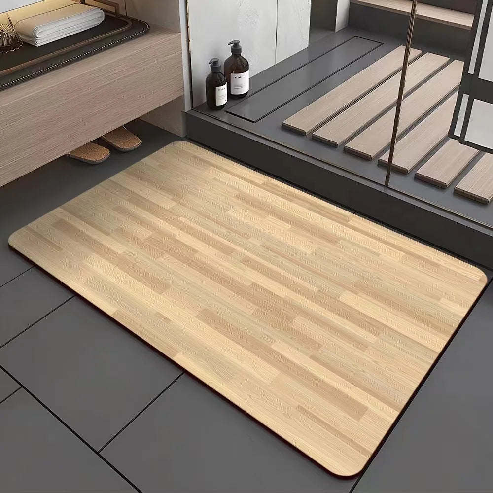 Wood Grain Door Mat Template Pattern Non-Slip Carpet Living Room Bathroom Bedroom Entrance Home Decor