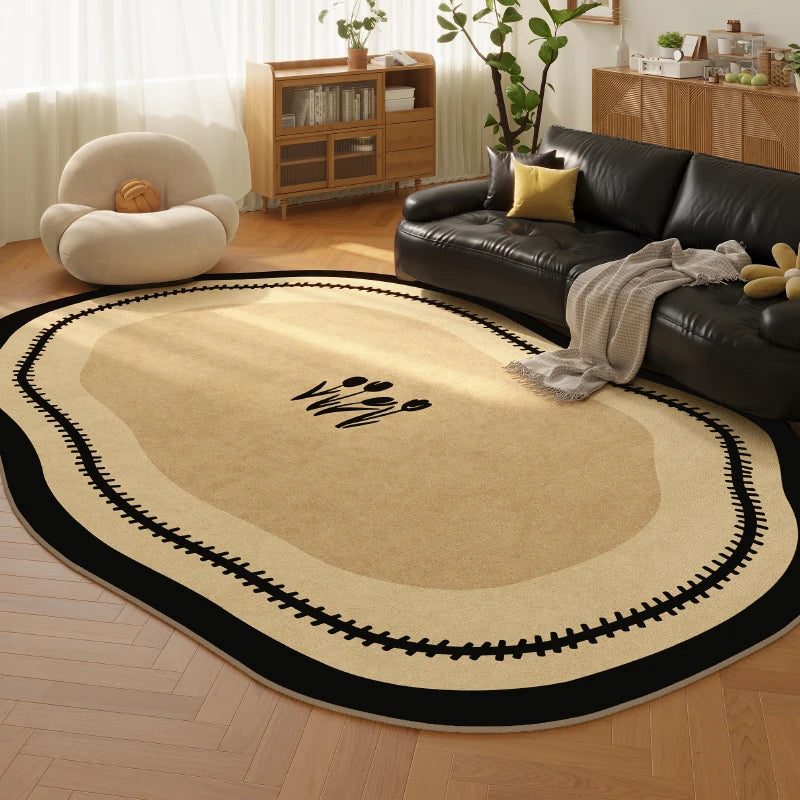 Retro Style Irregular Plush Area Rug