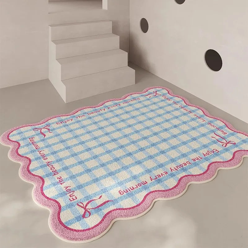 VIKAMA Cream Style Living Room Carpet Girl Bedroom Cloakroom Tatami Floor Mat