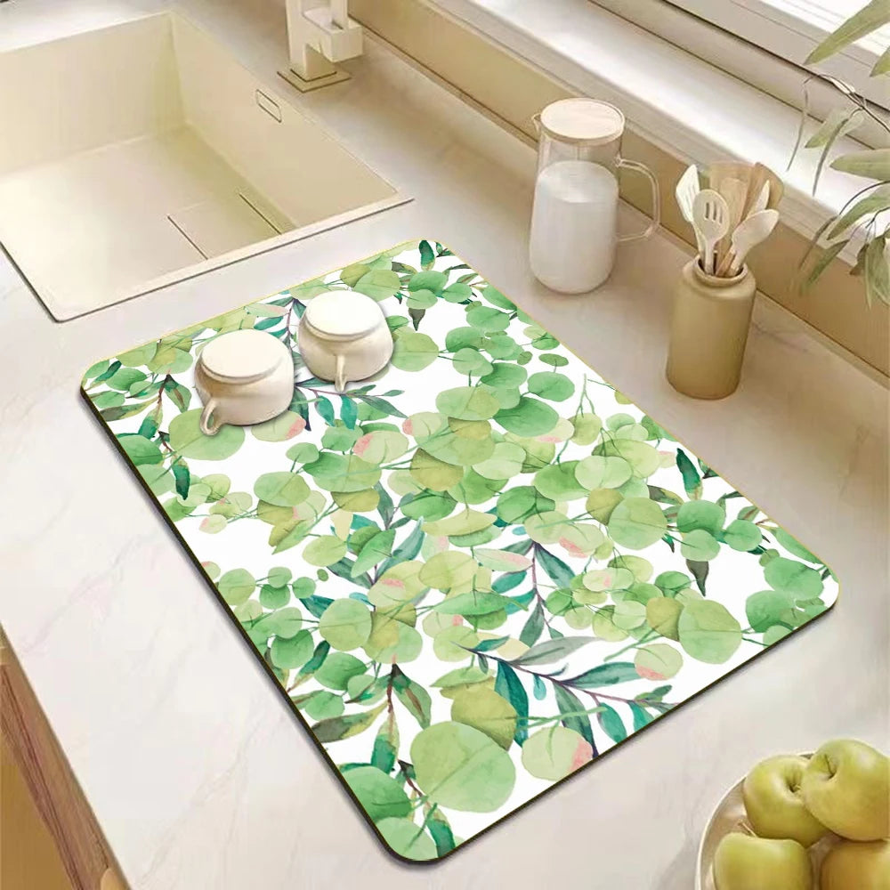 Eucalyptus Dish Drying Non-Slip Mat