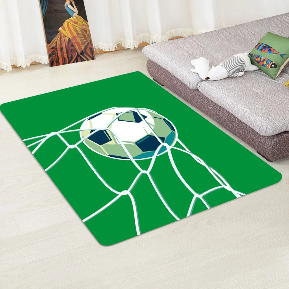 Modern Baseball Field Pattern Area Rug