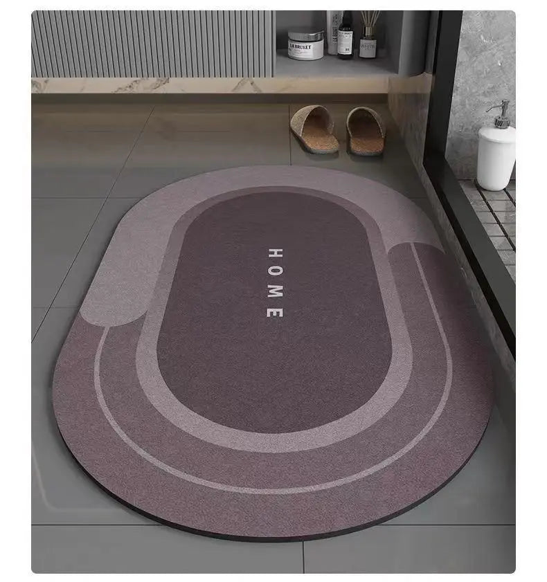 Bathroom Absorbent Diatom Mud Floor Mat Non-Slip Quick-Dry Toilet Door Mat
