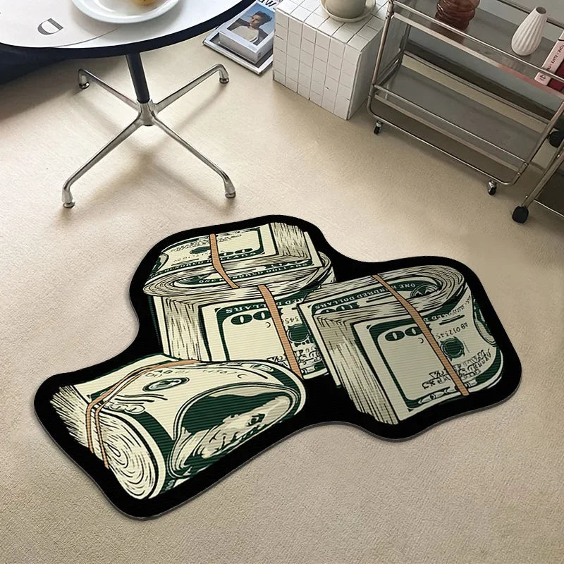 Money Shaped Dollar Rug