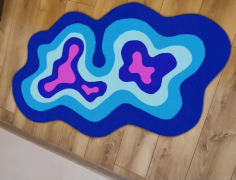 Modern Irregular Shape Plush Anti-Slip Area Rug