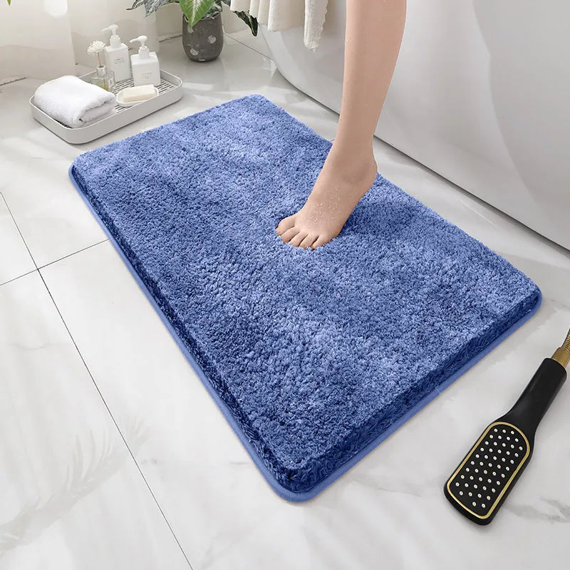 Soft Thick Plush Floor Mat Comfortable Non-Slip Water-Absorbent Carpet Bathroom Bedroom Living Room Home Decor
