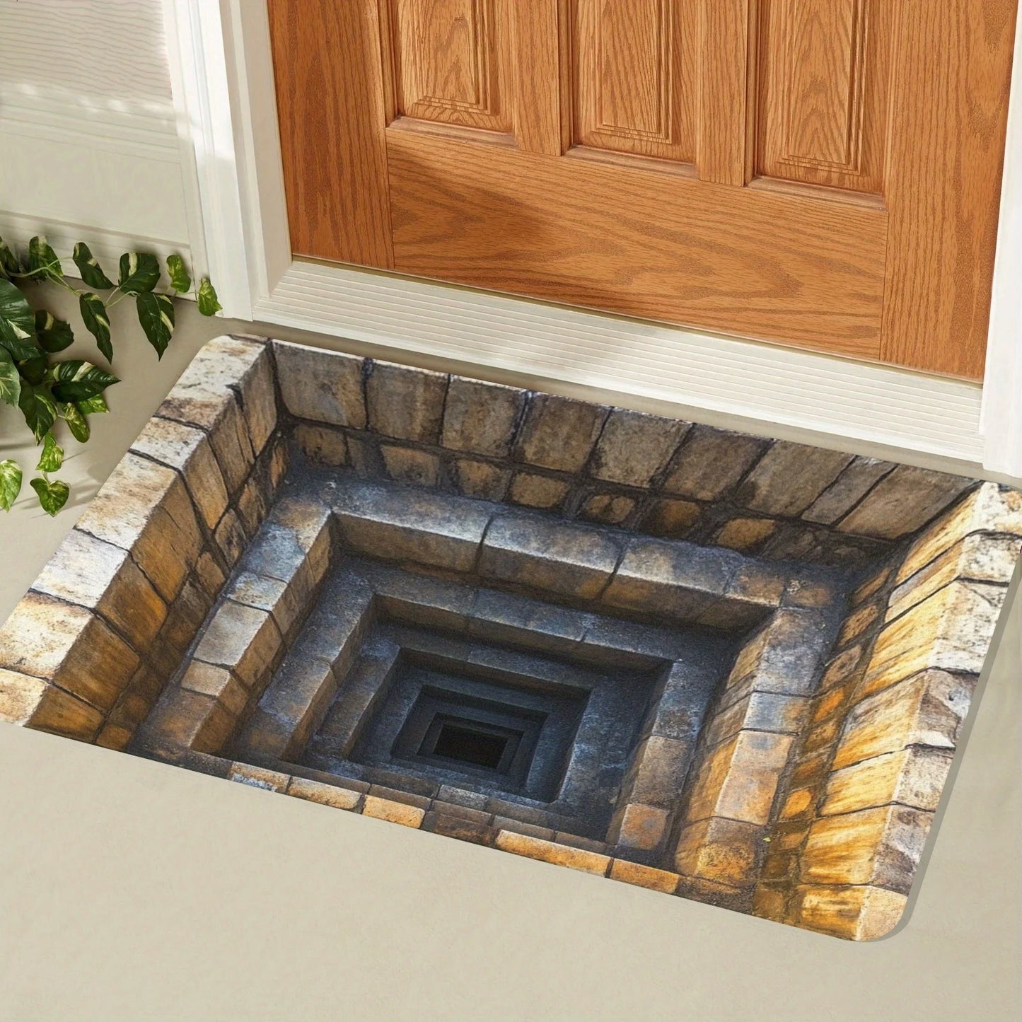 VIKAMA Waterfall Art Doormat Non-Slip Easy Clean Entry Rug Home Decor