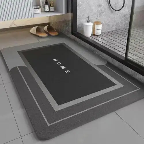 Anti-Slip Diatomaceous Bathroom Mat – Absorbent Quick-Dry Toilet Door Rug