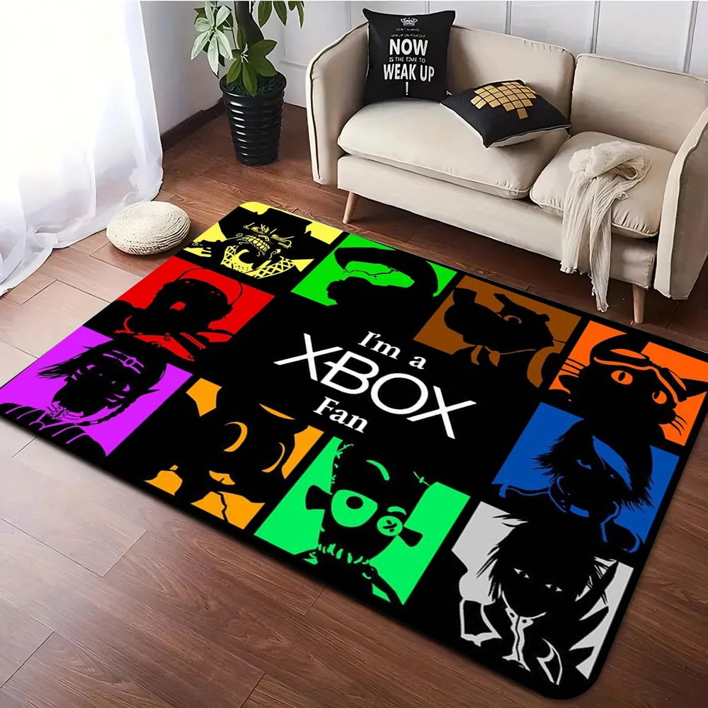 Xbox gaming large washable non-slip rug