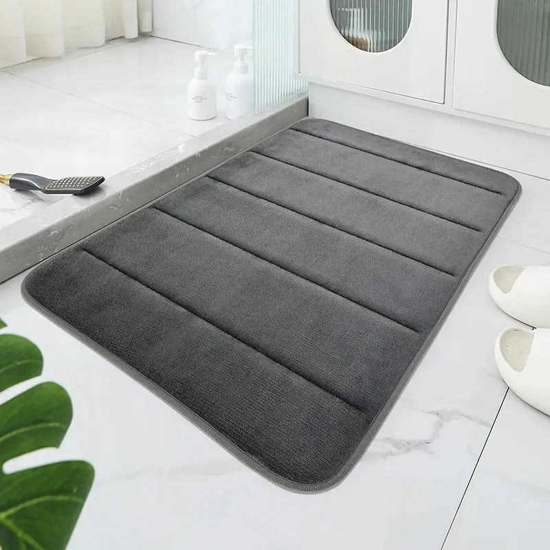 Memory Foam Bath Mat Soft Comfortable Super Absorbent Anti-Skid Bathroom Rug Bathroom Accessories Home Decor