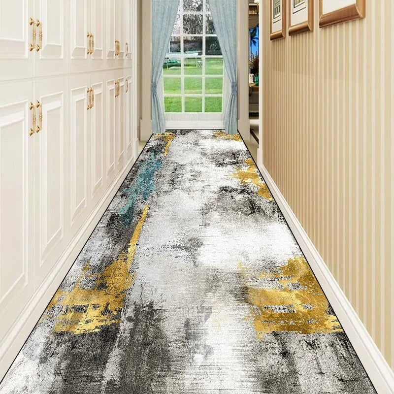 Nordic Abstract Long Corridor Runner Rug