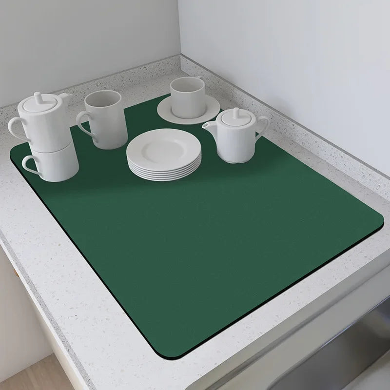 VIKAMA Solid Color Absorbent Kitchen Countertop Mat