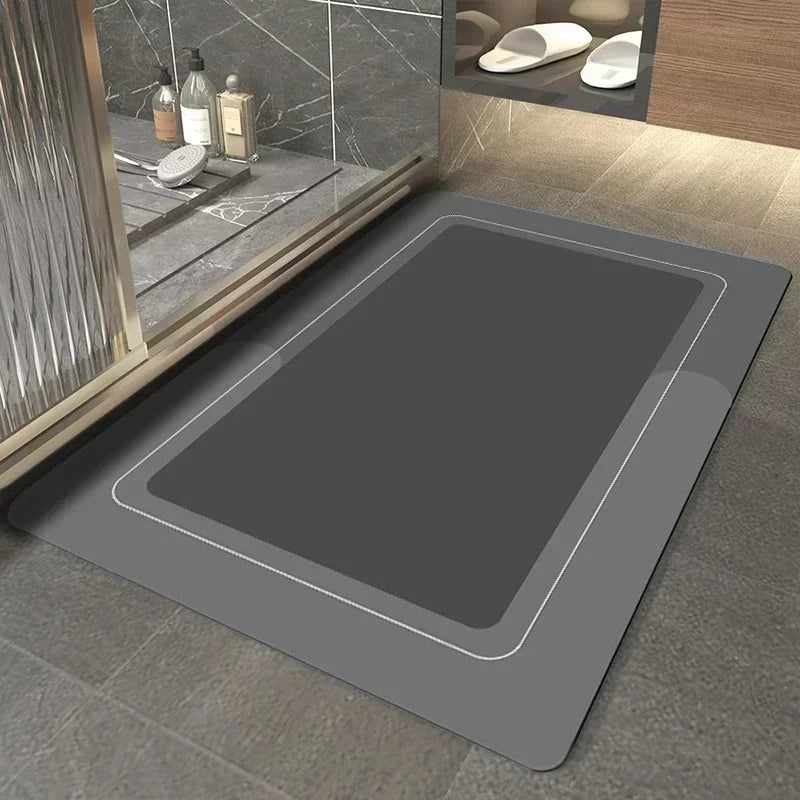 VIKAMA Splash & Seek Floor Mat Diatomaceous Earth Bath Rug Non-Slip Shower Mat for Quick Dry Safety