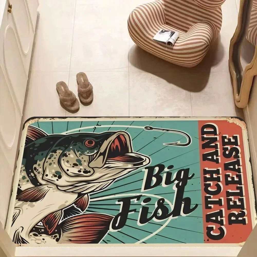 Fishing Logo Anti-Slip Floor Mat