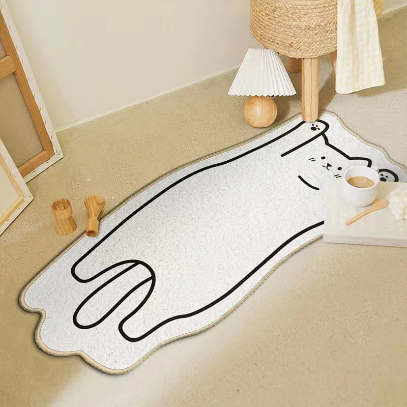 Irregular Cartoon Animal Cashmere Carpet – Thick Living Room & Kids Floor Mat