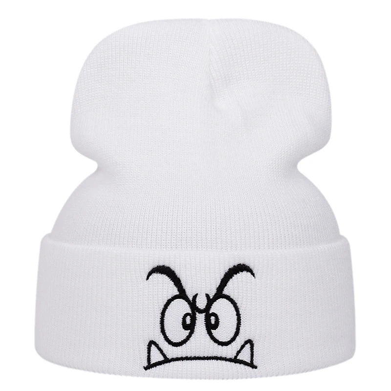 Angry Face Knit Beanie