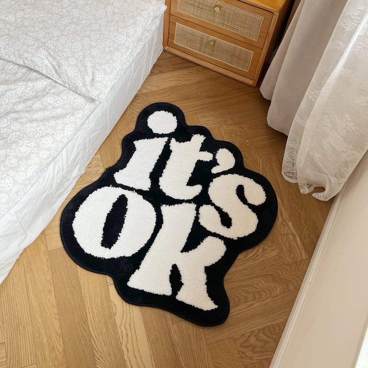 “It’s OK” Tufted Fluffy Plush Rug