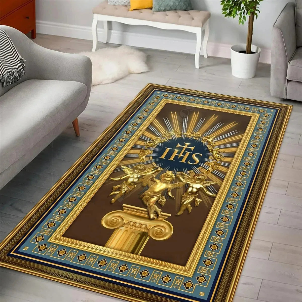 Napoleon Coat of Arms Decorative Area Rug
