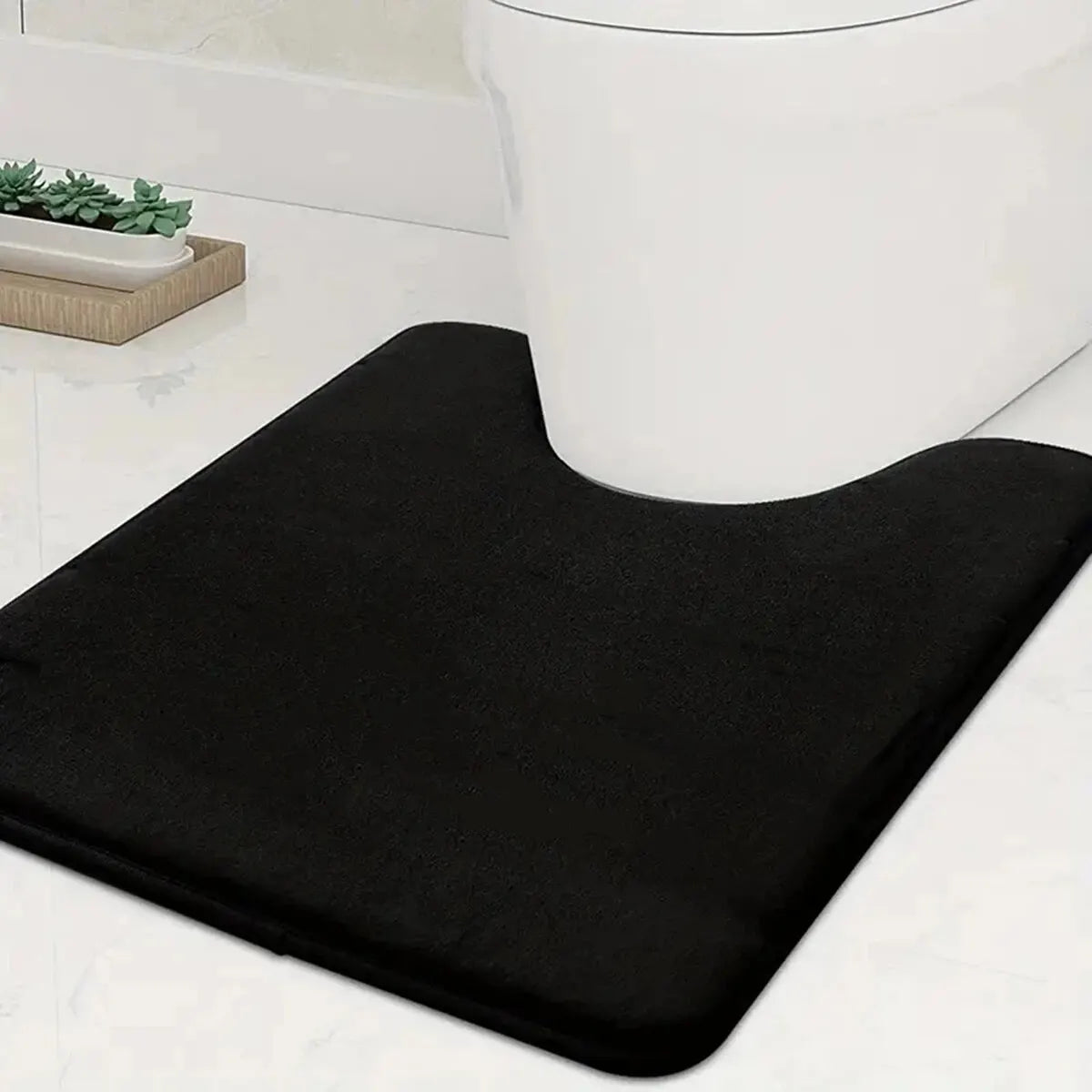 U-SHAPE Bathroom Floor Mat Toilet Mat Non-Slip Absorbent Bath Mat Home Decoration