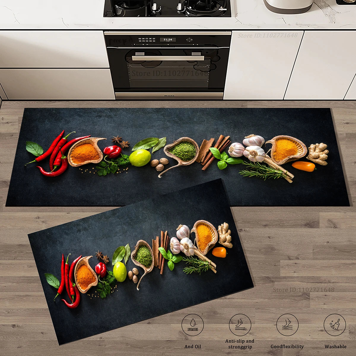 High Quality Kitchen Mat Absorbent Non-Slip Washable Long Rug Bathroom Living Room Entrance Doormat Anti-Fatigue Carpet Home Decor