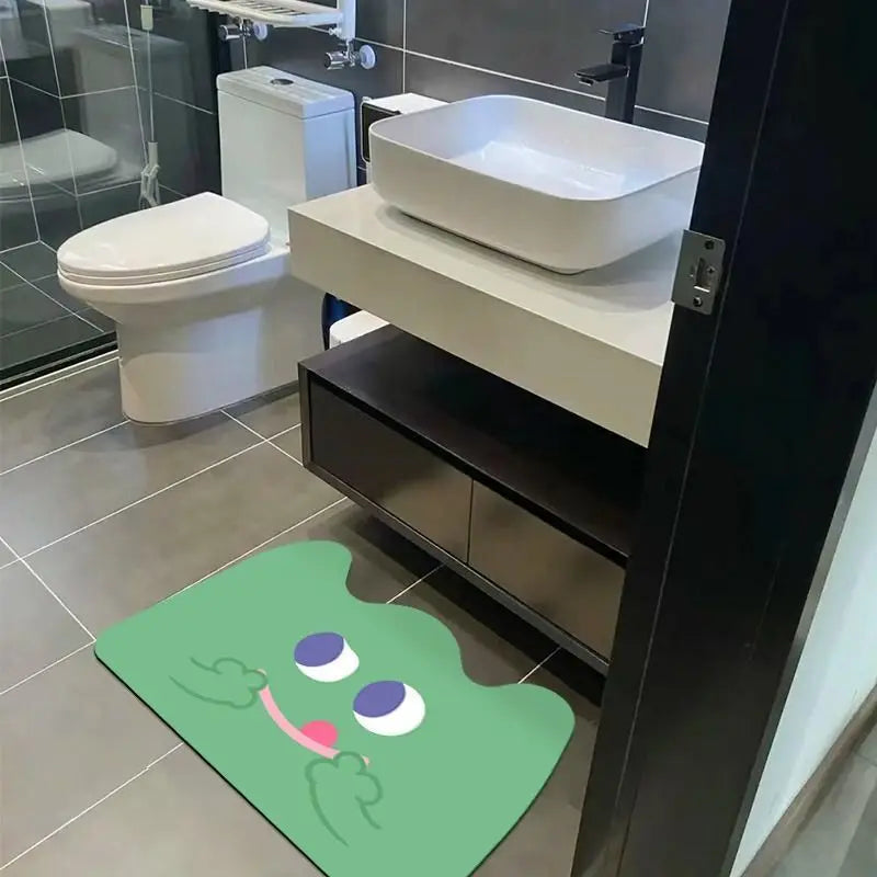 Quick-dry non-slip absorbent bath mat