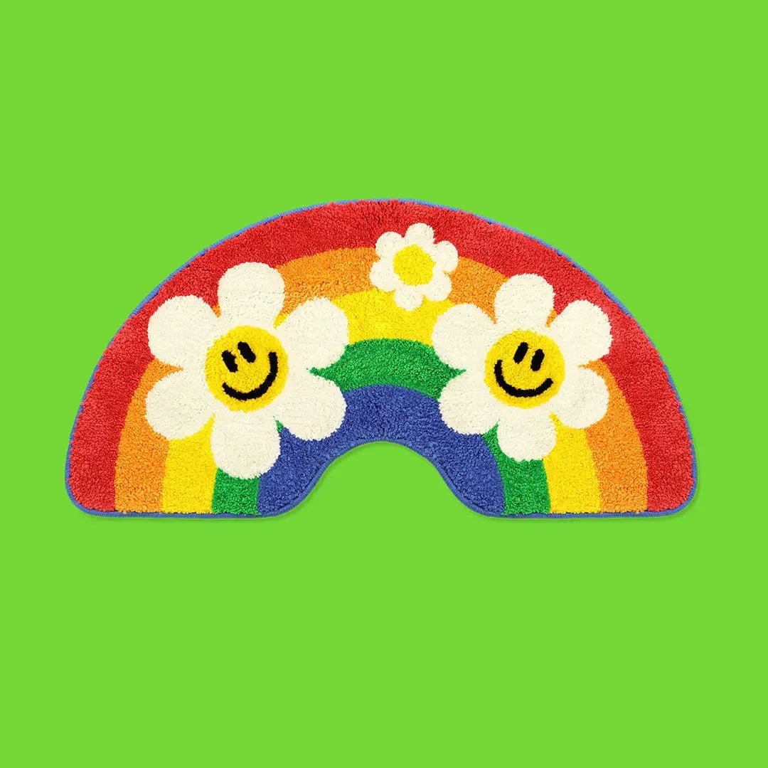 Cartoon rainbow non-slip absorbent mat