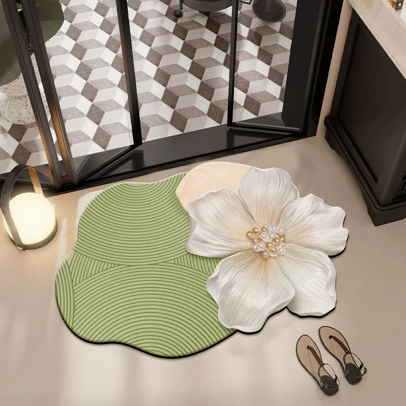 Quick-dry non-slip absorbent bath mat