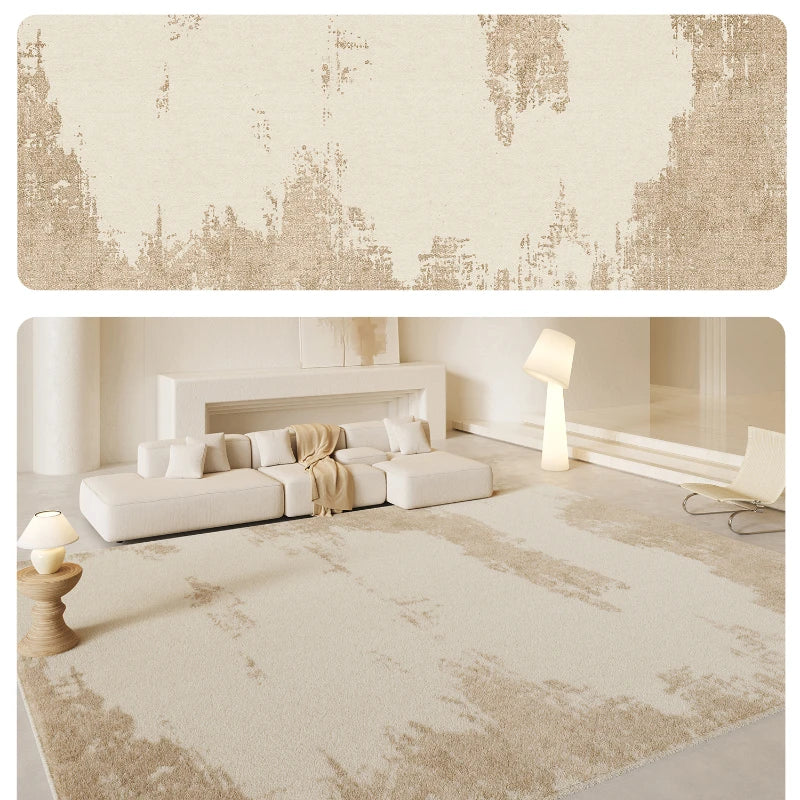 French Cream Waterproof Fluffy Thickened Area Rug