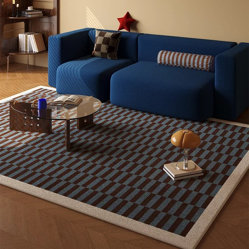 VIKAMA Medieval Revival Living Room Carpet Non-Slip Wear-Resistant Bedroom Floor Mat Wardrobe Room Rug