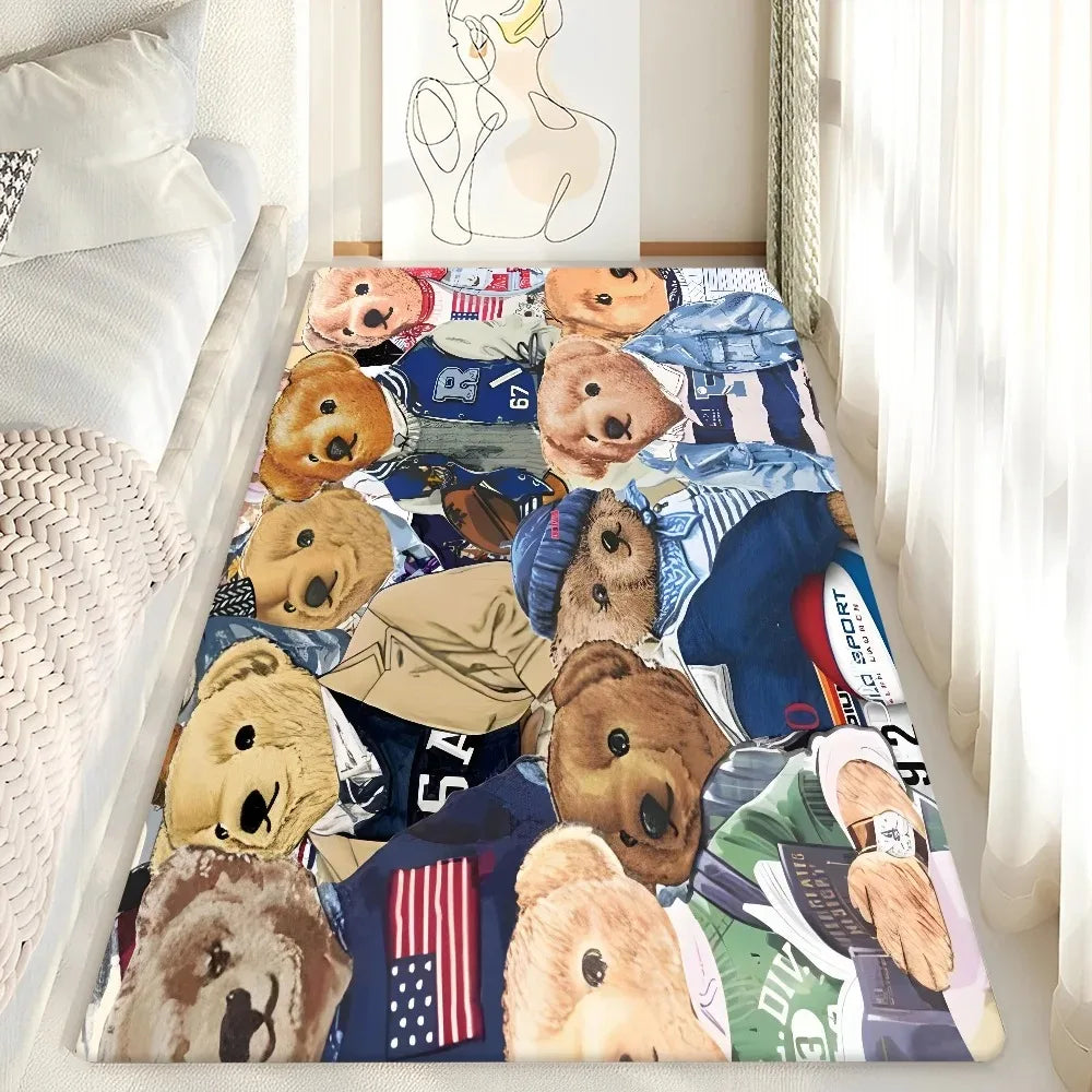 Cute Teddy Bear Non-Slip Floor Mat