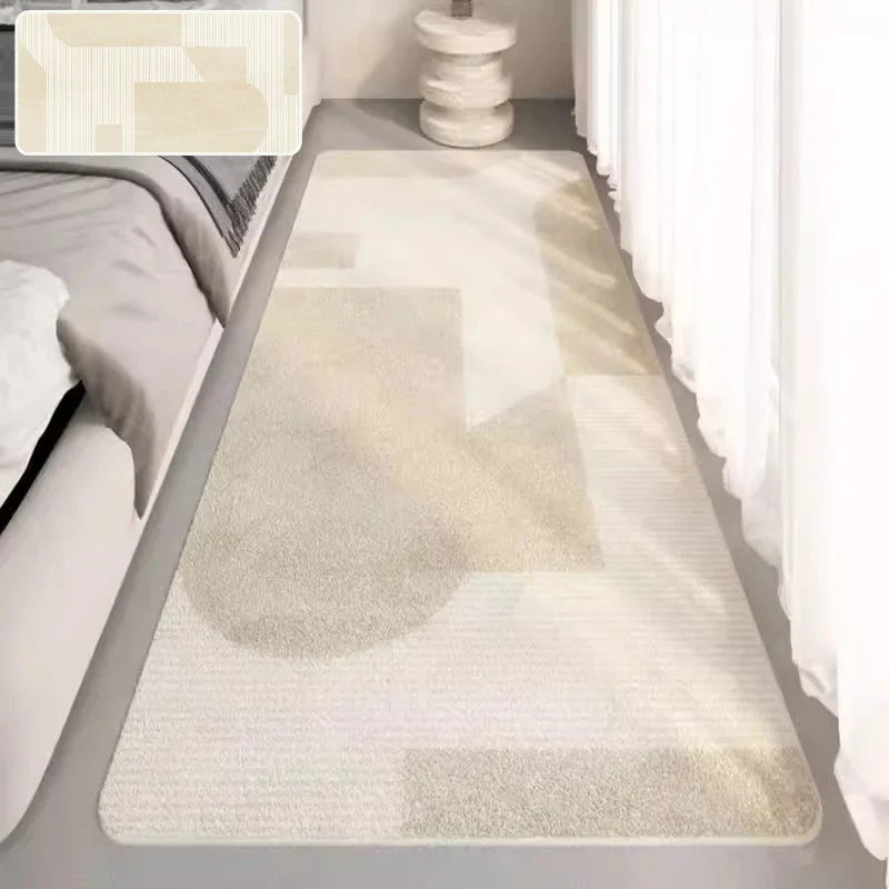 VIKAMA Minimal Line Design Non-Slip Washable Area Rug