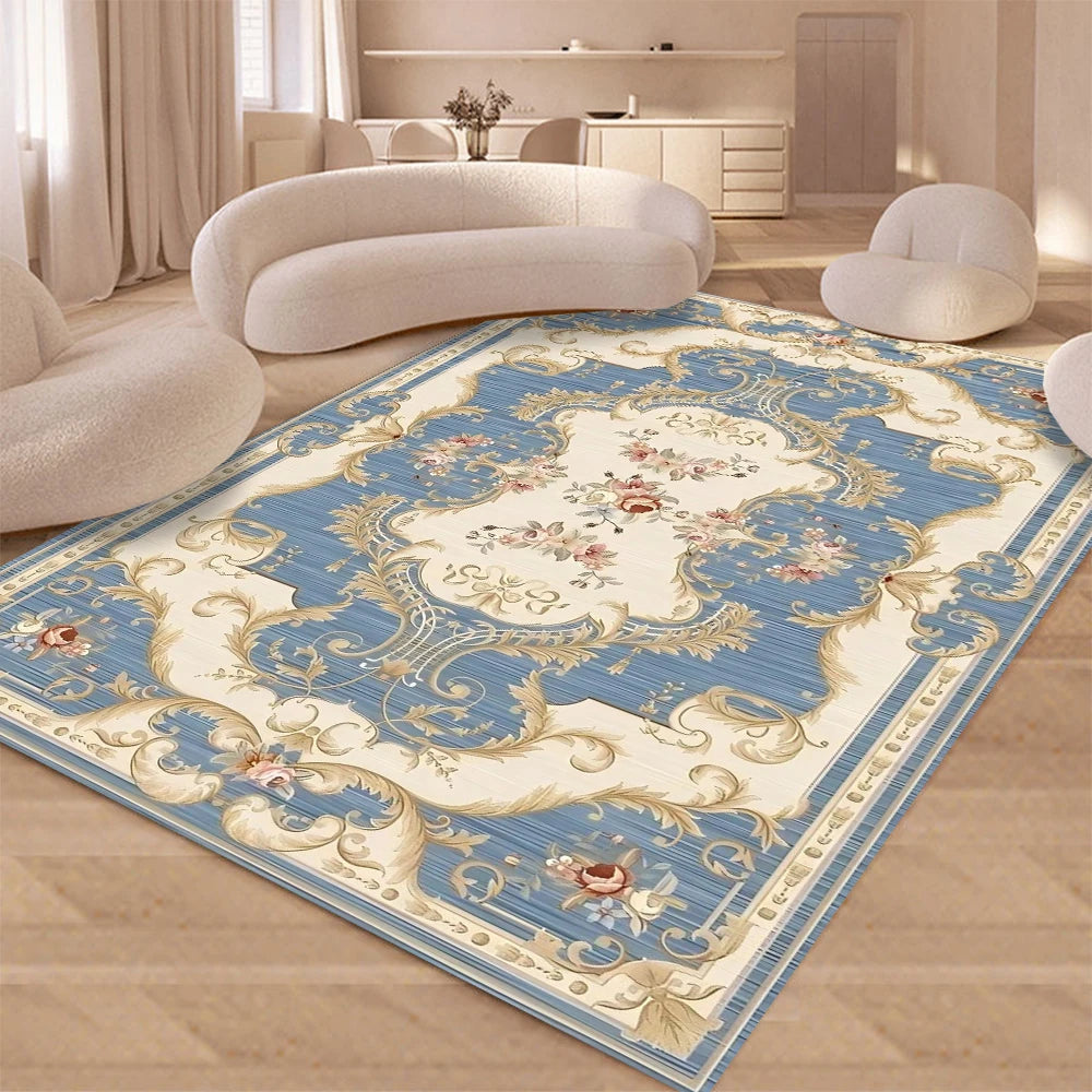 European retro floral luxury large rug