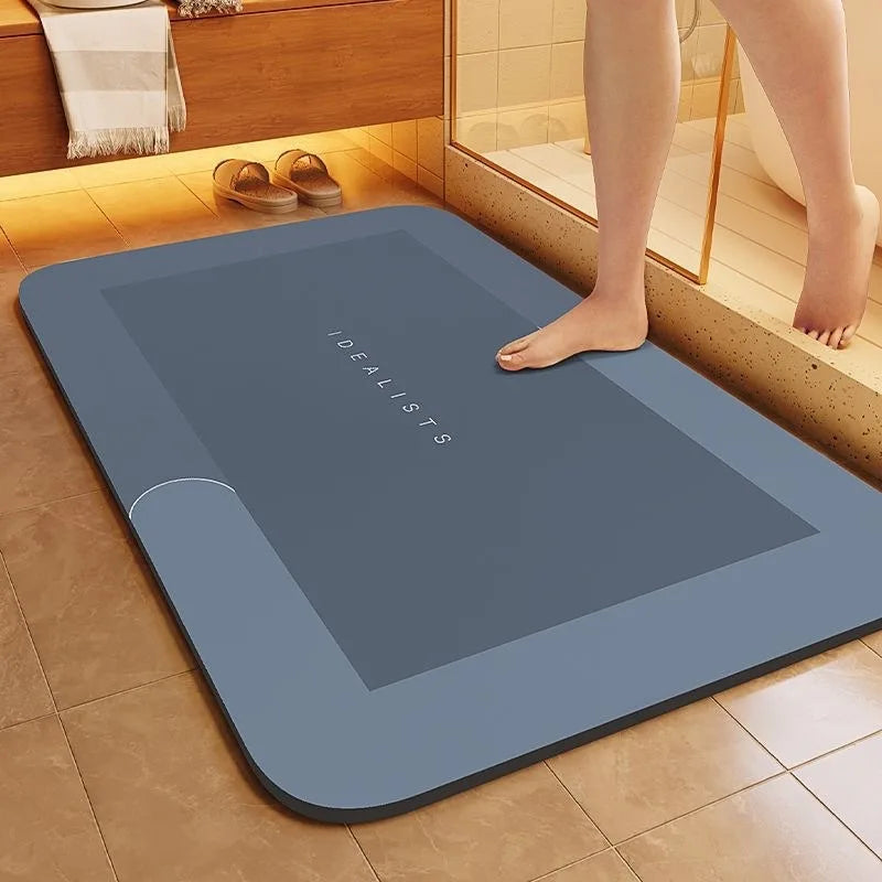 Diatomite Bath Mat Super Absorbent Non-Slip Quick-Dry Shower Toilet Rug Home Decor