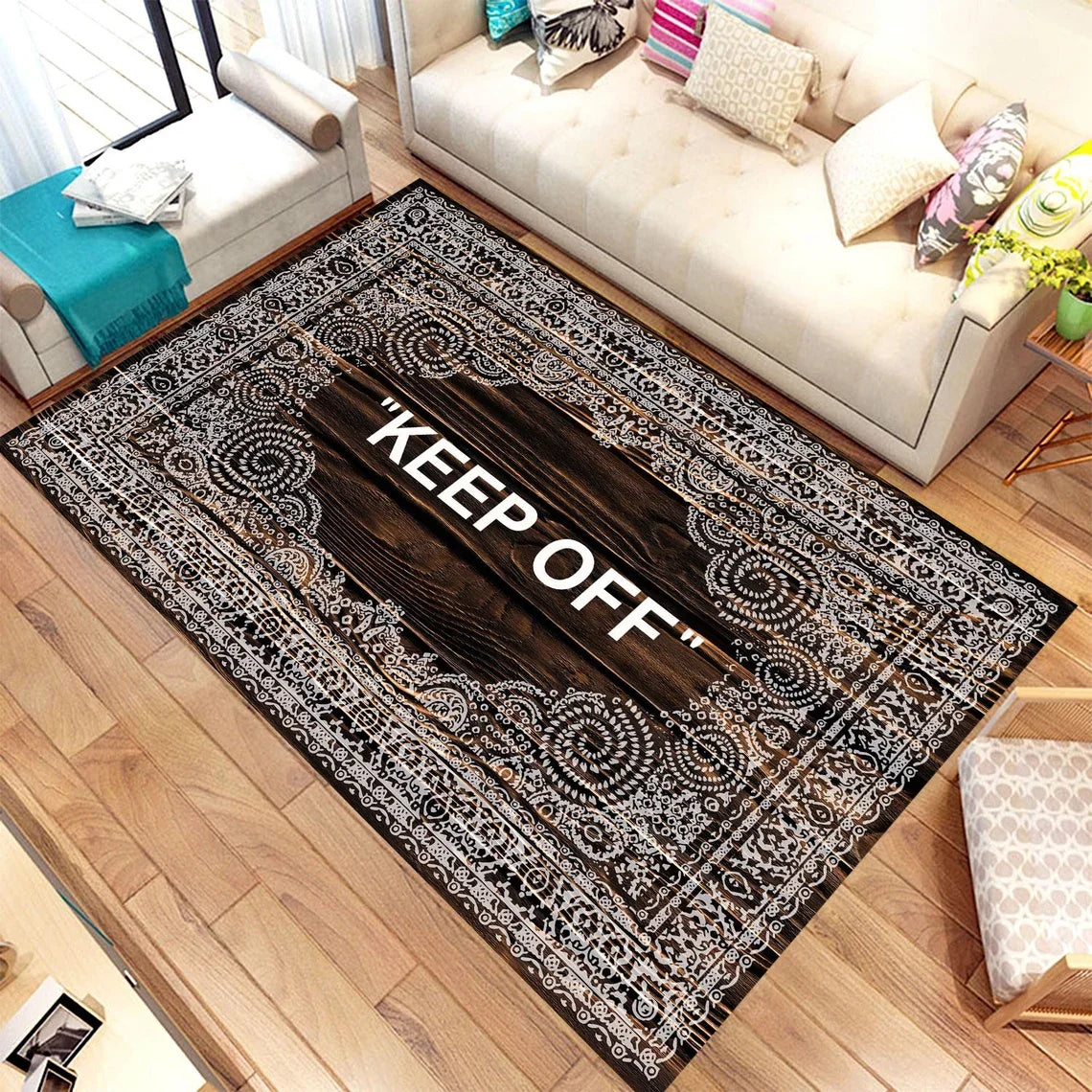 VIKAMA Keep Off 3D Printed Area Rug