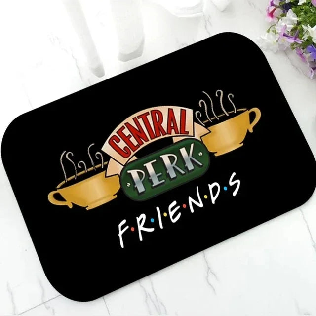 VIKAMA Old Friends Fresh Rug Entrance Bedroom Bathroom Door Mat Home Decor