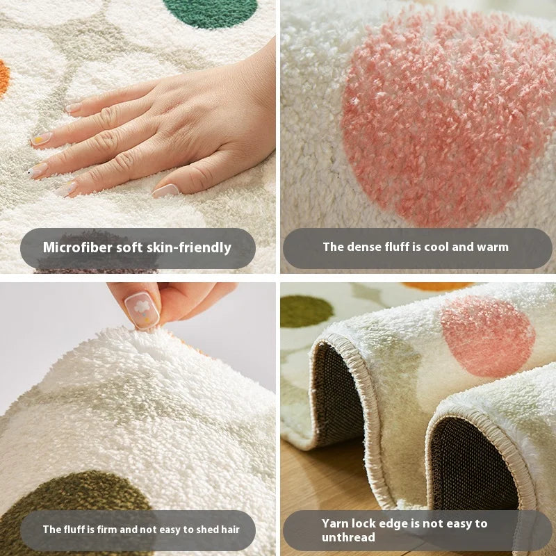 VIKAMA Faux Cashmere Bathroom Area Rug