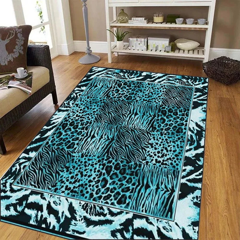 Leopard Print Modern Area Rug