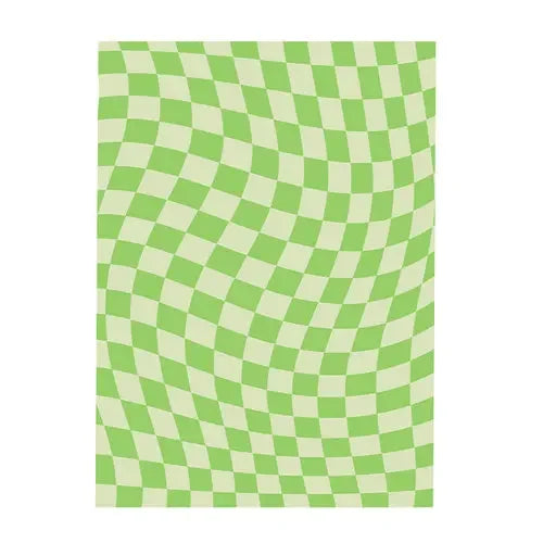 Retro Checkerboard Fluffy Plush Area Rug