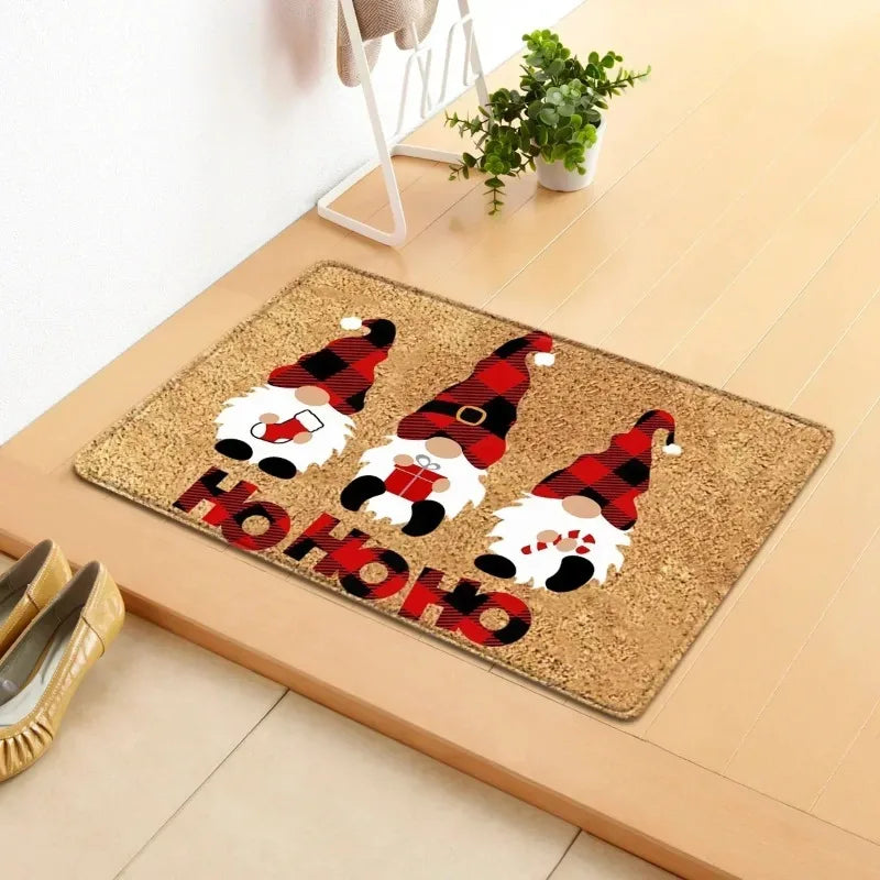 Christmas Santa Reindeer Tree Doormat