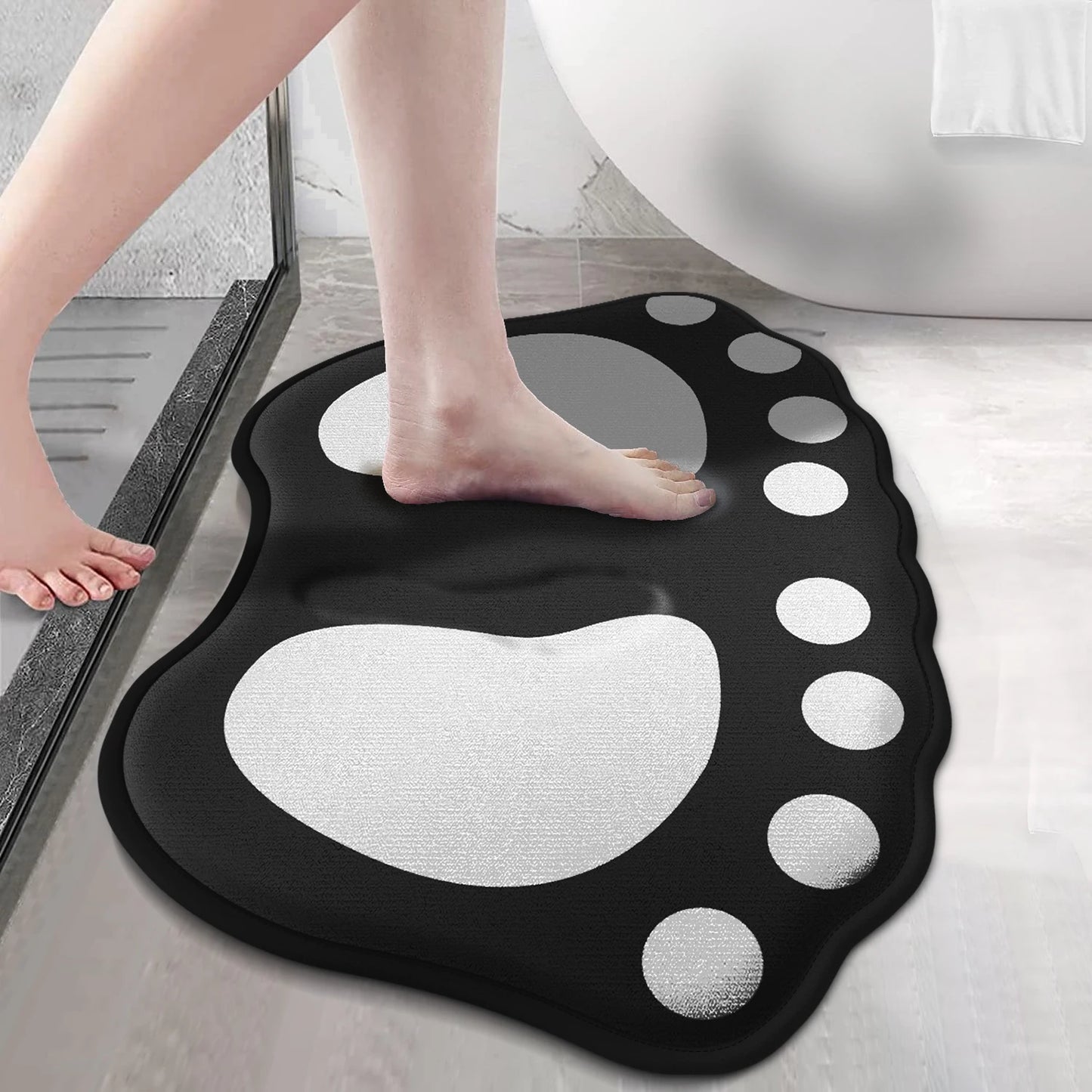 Claw Pattern Bathroom Bath Mat Non-Slip Absorbent Door Floor Mat Home Decoration Carpet