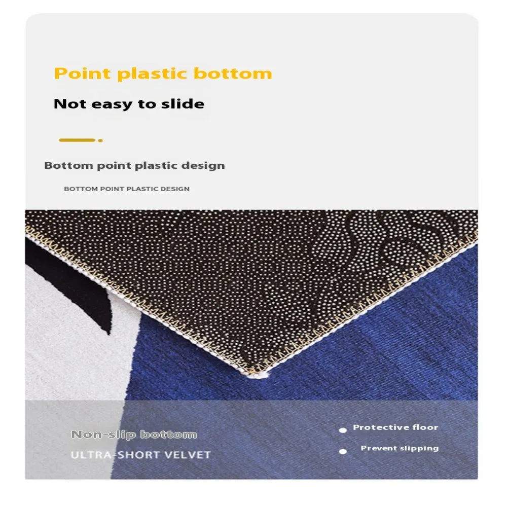 VIKAMA Black Welcome Doormat Washable Durable Minimalist Entrance Rug Home Decor