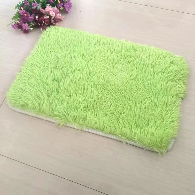 VIKAMA Silk Wool Tie-Dye Rug Non-Slip Washable Bedroom Living Room Kids Carpet Home Decor