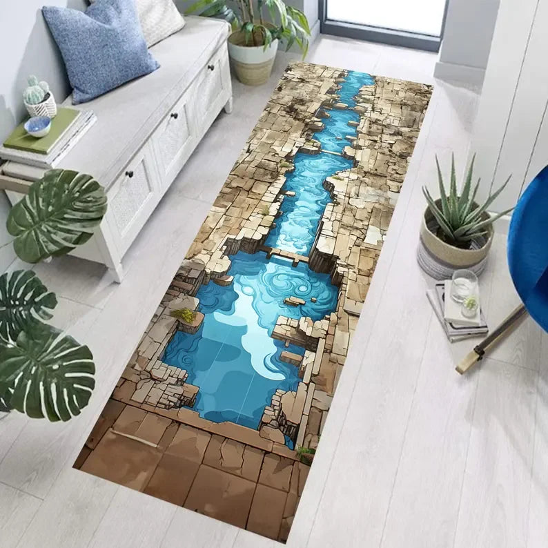 3D Illusion Deep Crack Rug